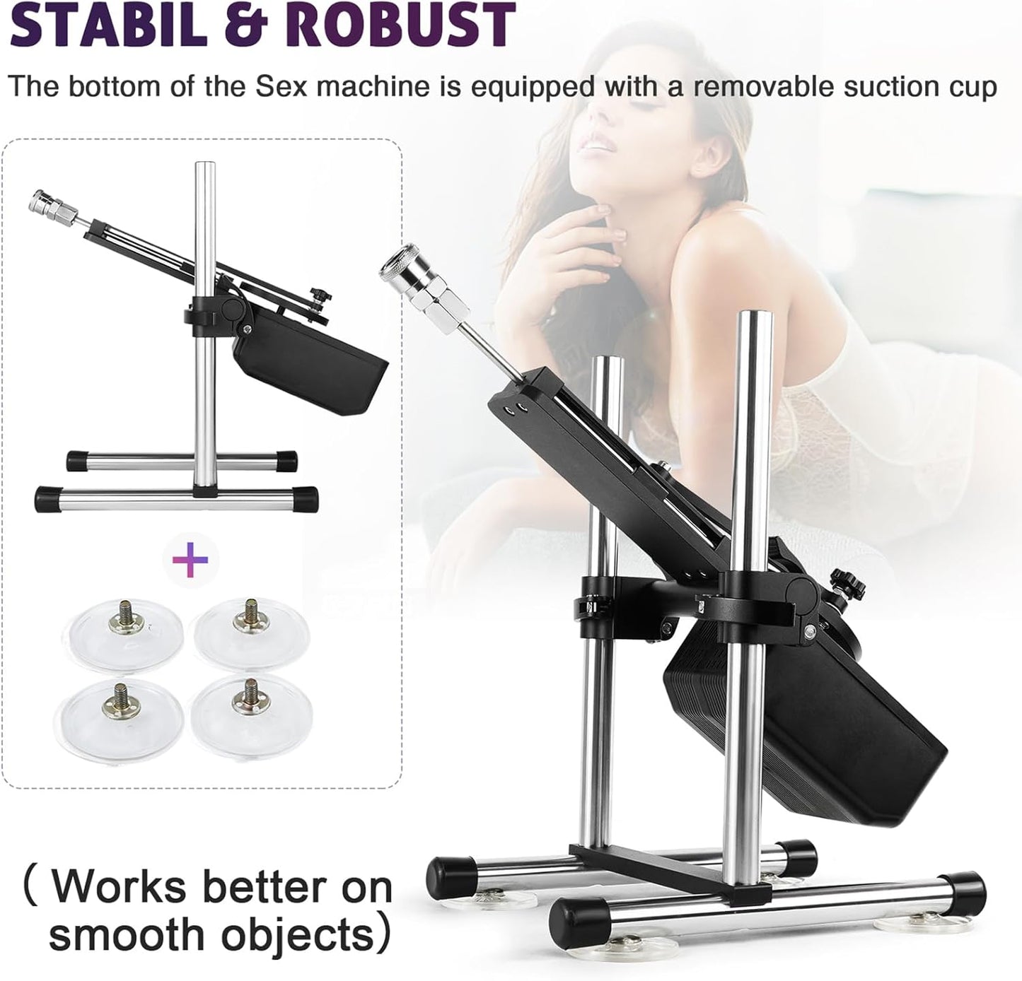 300 RPM Silent Sex Machine with Quick-Air Compatibility & Full-Body Metal Chassis