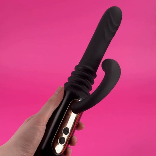 Adaptive Rabbit Vibrator with Suction Cup and Powerful Thrusting Pleasure